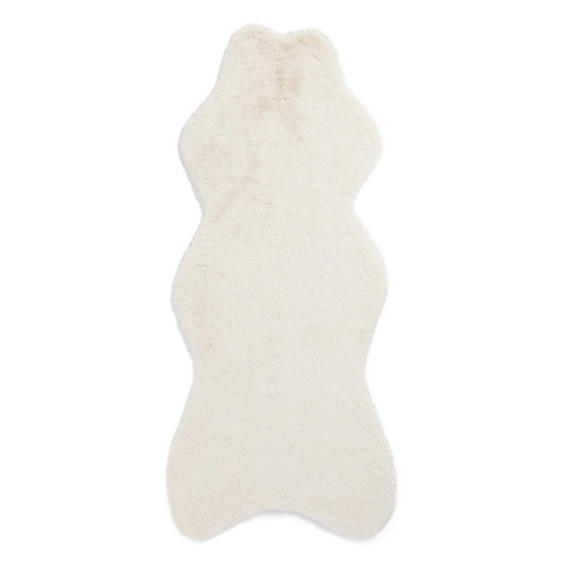 FABULOUSFURS Faux Sheepskin Runner Rug Ivory Wayfair